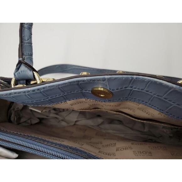 NWT MICHAEL KORS Hamilton Studded Tote Bag - Dark Denim - Picture 7 of 8